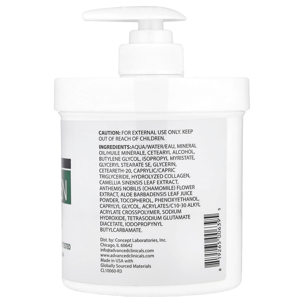 Advanced Clinicals, Collagen, Skin Rescue Cream, 16 oz (454 g)