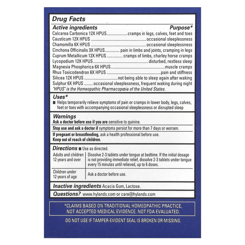 Hyland's Naturals, Leg Cramps PM, 50 Quick-Dissolving Tablets