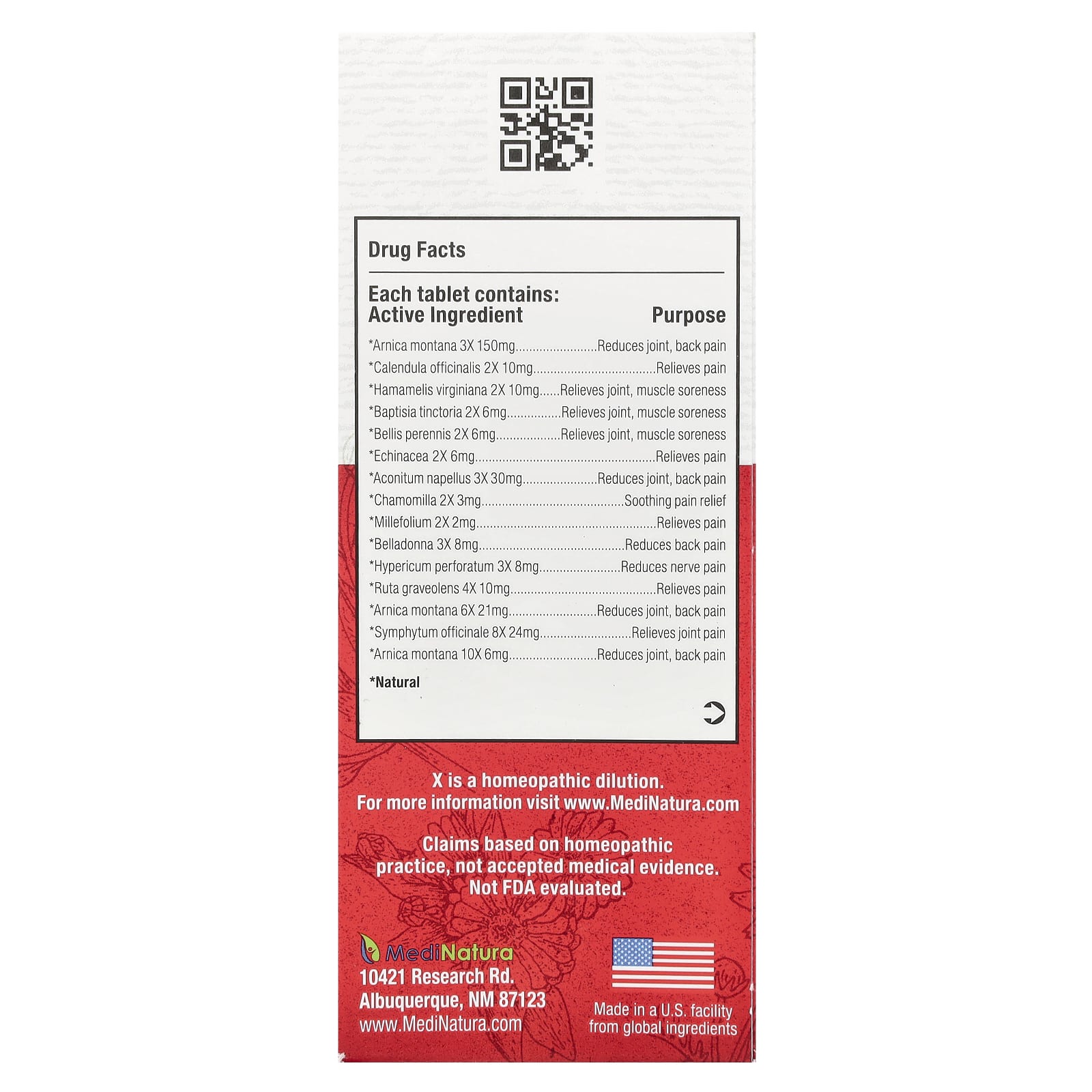 MediNatura, T-Relief™, Arnica +12, 100 Tablets