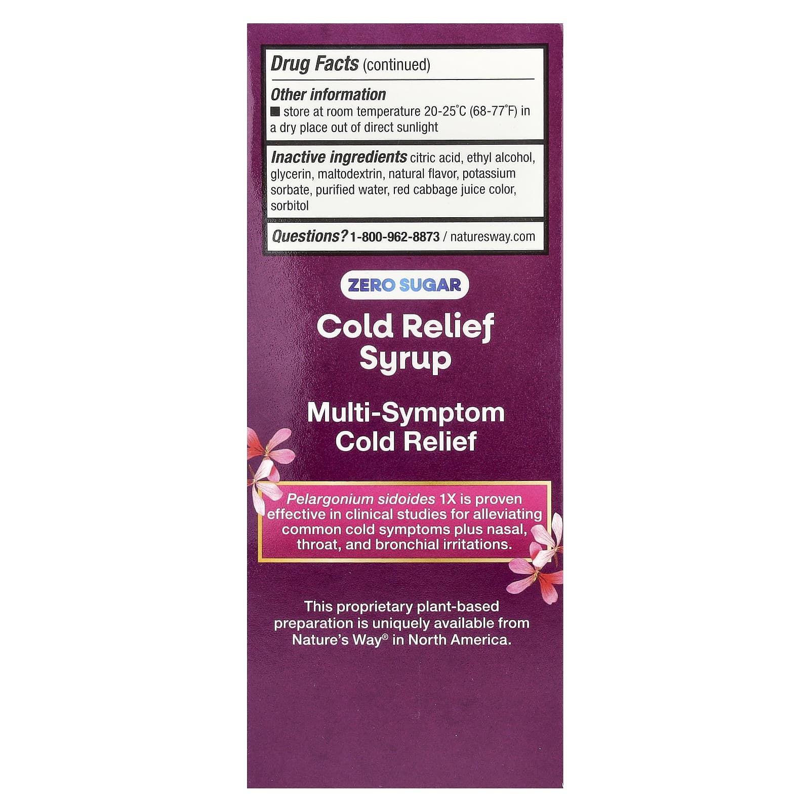 Nature's Way, Umcka® Cold Relief Syrup, Ages 6+, Grape, 4 fl oz (120 ml)
