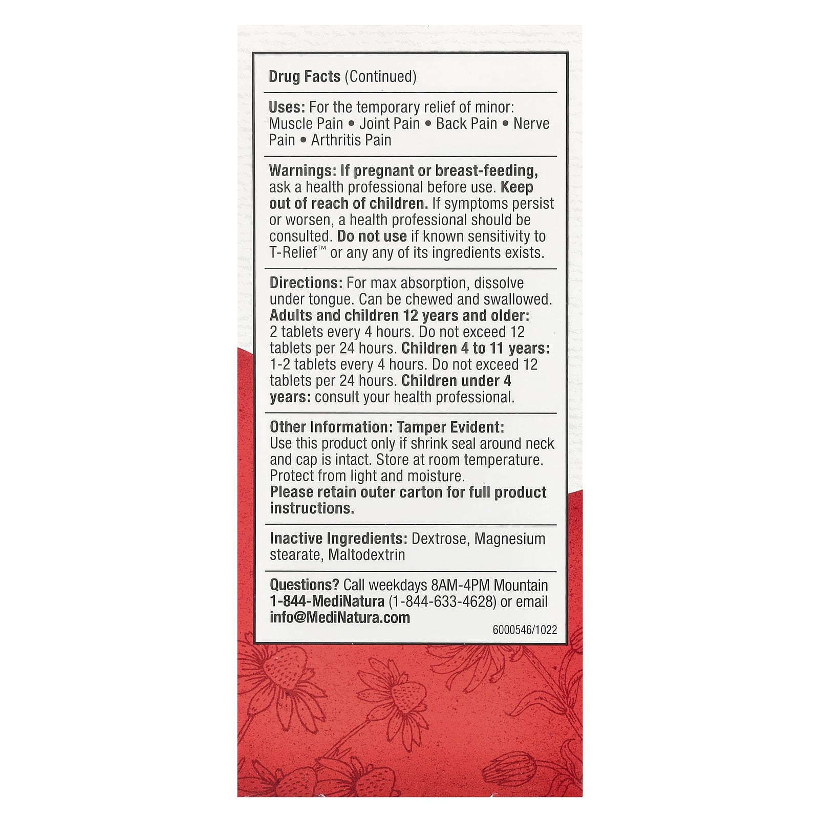 MediNatura, T-Relief™, Arnica +12, 100 Tablets