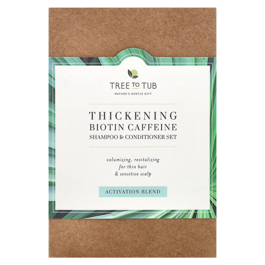 Tree To Tub, Thickening Biotin Caffeine Shampoo & Conditioner Set, 2 Piece Set, 8.5 fl oz (250 ml) Each