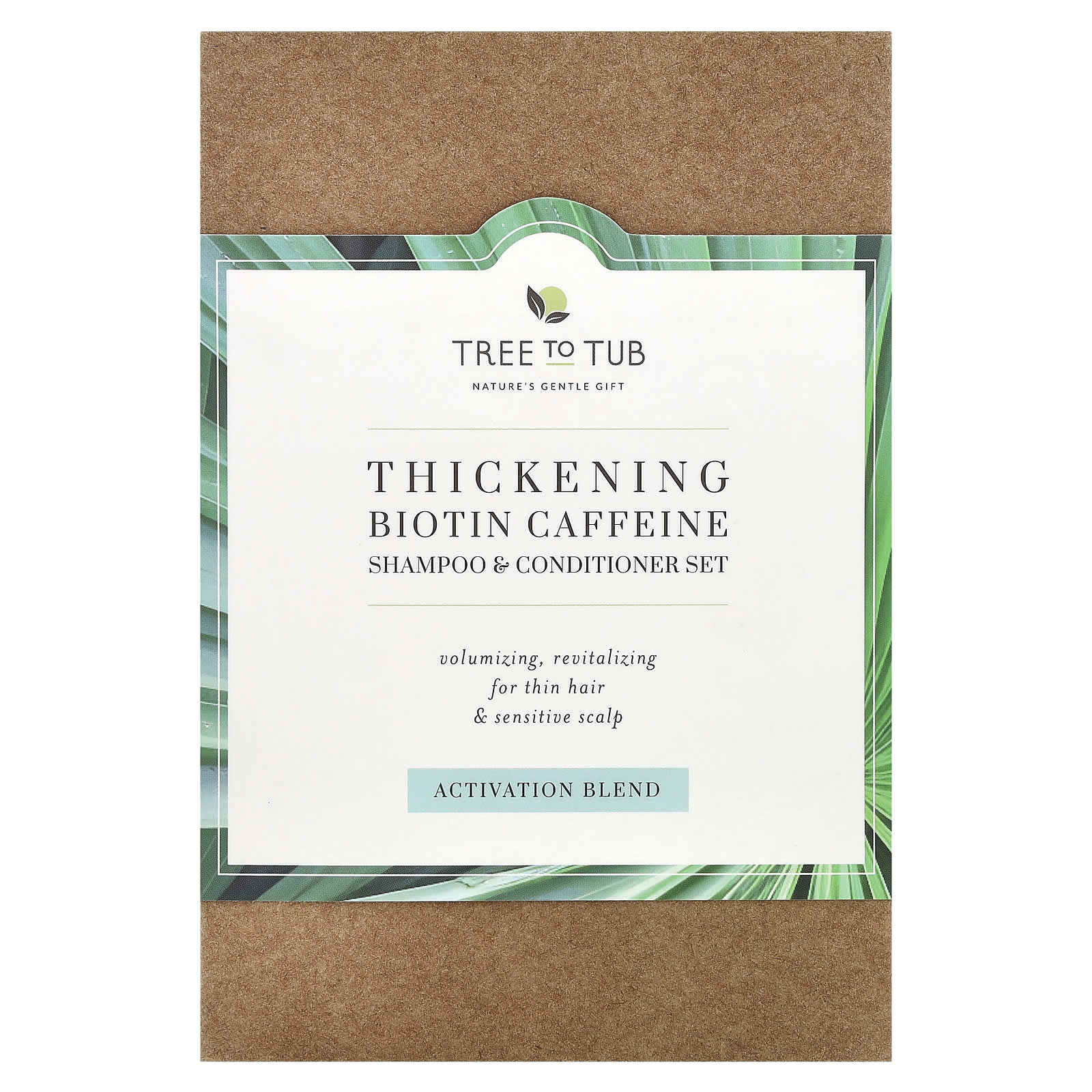 Tree To Tub, Thickening Biotin Caffeine Shampoo & Conditioner Set, 2 Piece Set, 8.5 fl oz (250 ml) Each