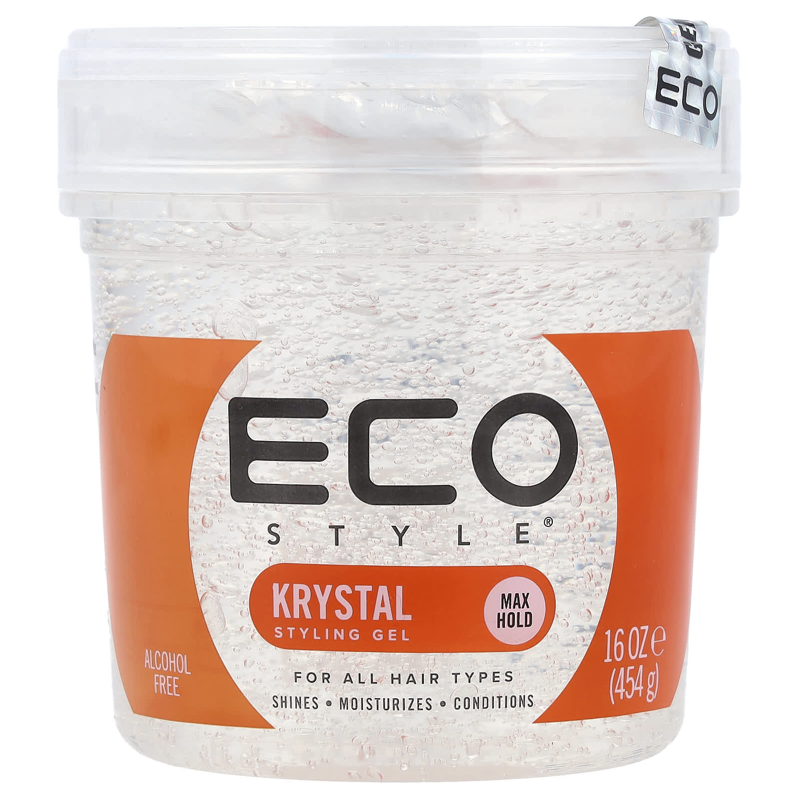 Eco Style, Styling Gel, Max Hold, All Hair Types, Krystal, 16 oz (454 g)