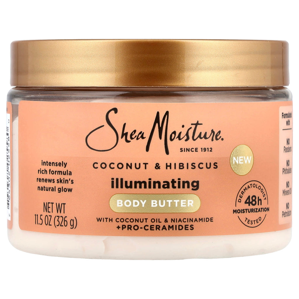 SheaMoisture, Illuminating Body Butter, Coconut & Hibiscus, 11.5 oz (326 g)