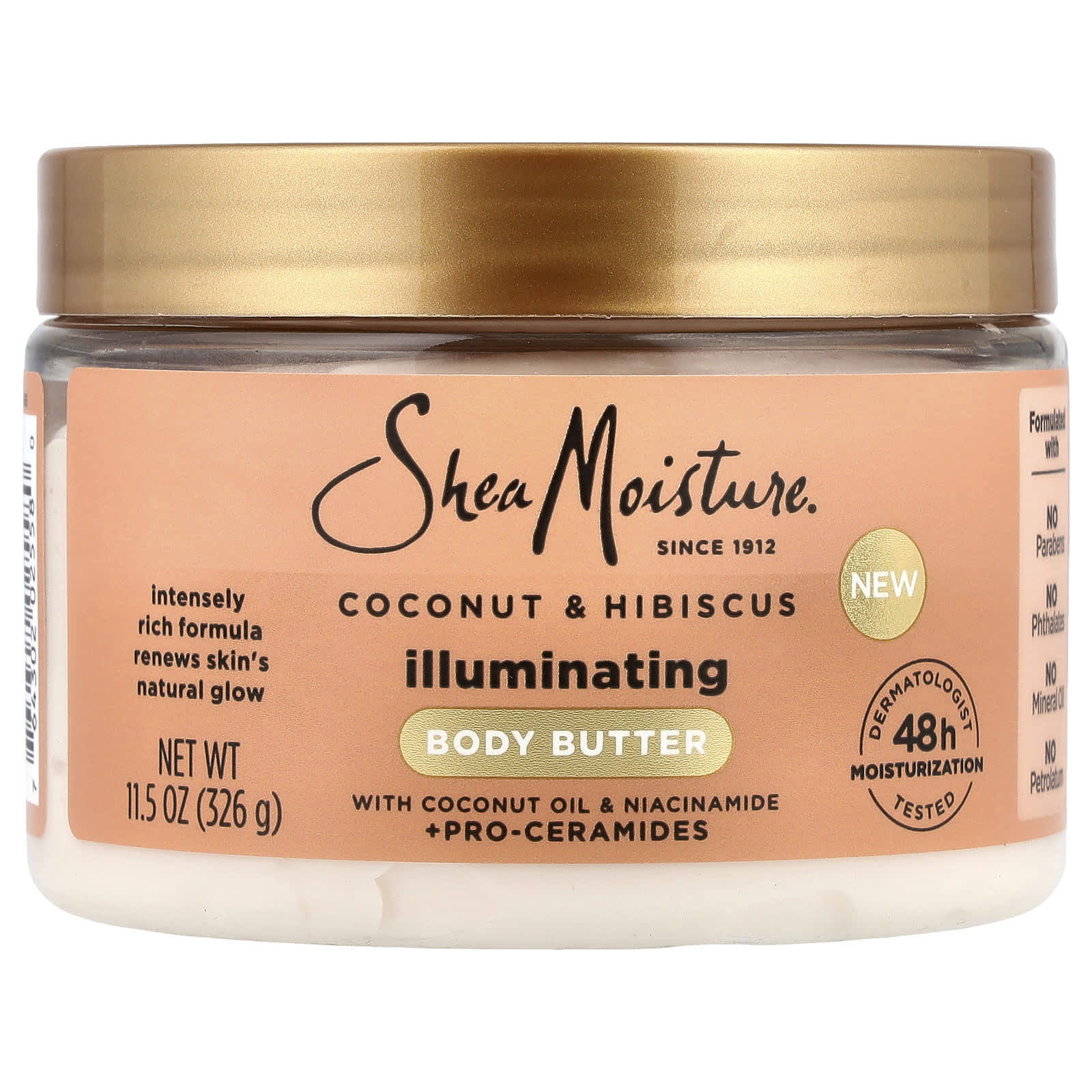 SheaMoisture, Illuminating Body Butter, Coconut & Hibiscus, 11.5 oz (326 g)