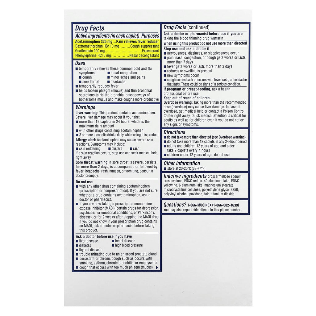 Mucinex, Fast-Max Cold, Flue & Sore Throat, Maximum Strength, For Ages 12+, 20 Caplets