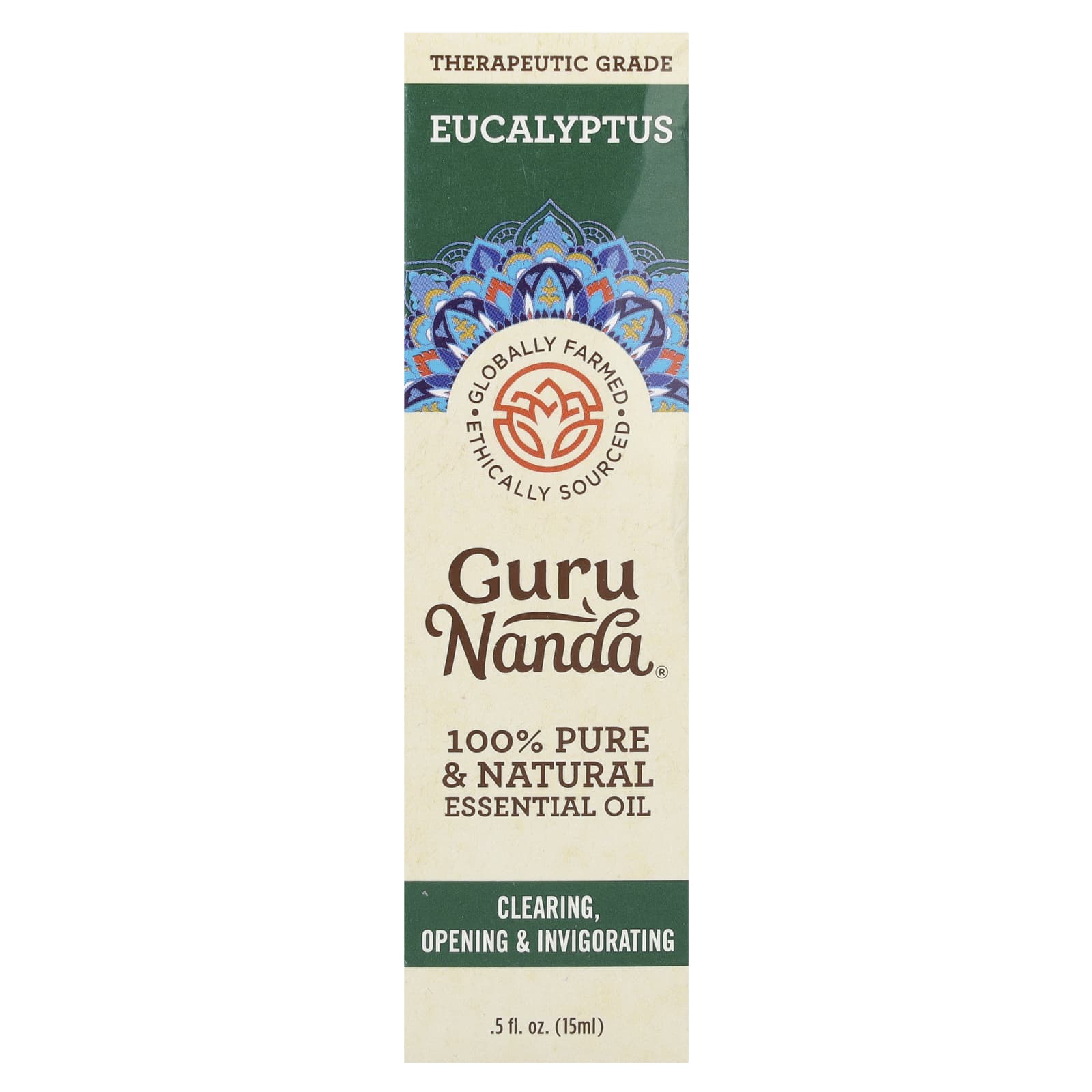 GuruNanda, 100% Pure & Natural Essential Oil, Eucalyptus , 0.5 fl oz (15 ml)