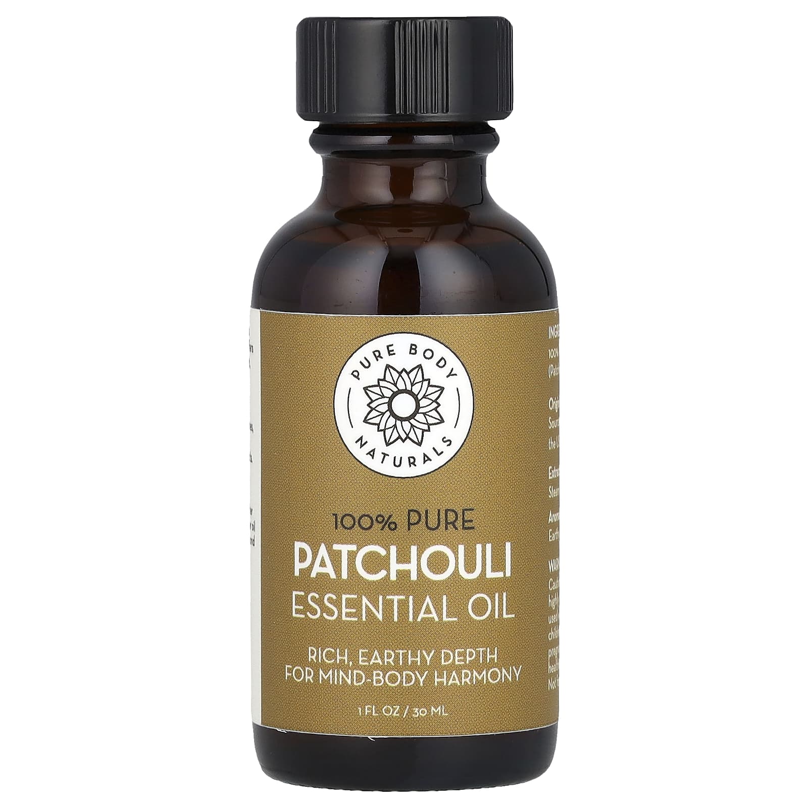 Pure Body Naturals, 100% Pure Essential Oil, Patchouli, 1 fl oz (30 ml)