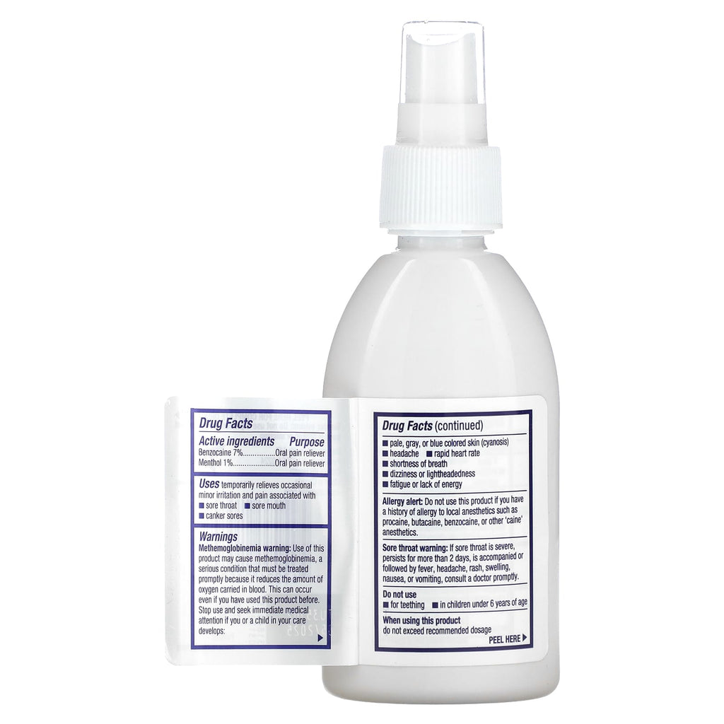 Mucinex, InstaSoothe Sore Throat + Pain Relief Spray, Cherry, 3.8 fl oz (115 ml)