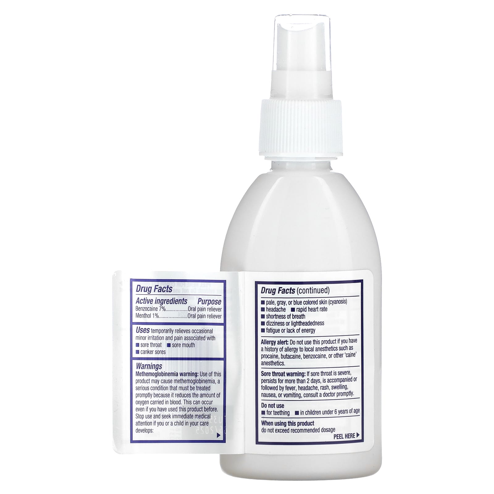 Mucinex, InstaSoothe Sore Throat + Pain Relief Spray, Cherry, 3.8 fl oz (115 ml)