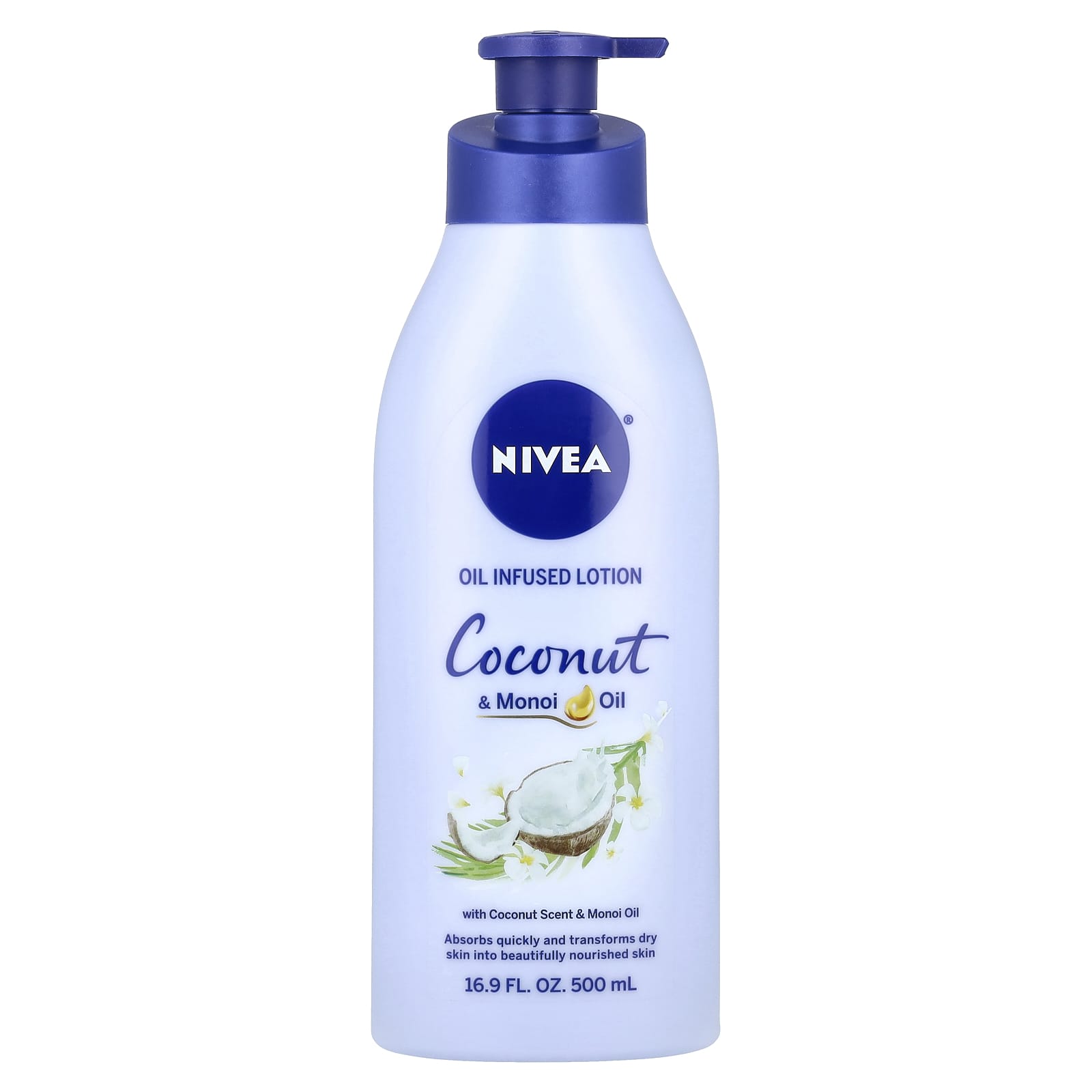 Nivea, Oil Infused Lotion, Coconut & Monoi Oil, 16.9 fl oz (500 ml)