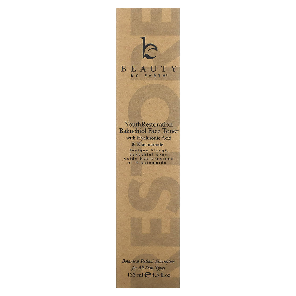 Beauty By Earth, Youth Restoration Bakuchiol Face Toner , 4.5 fl oz (133 ml)