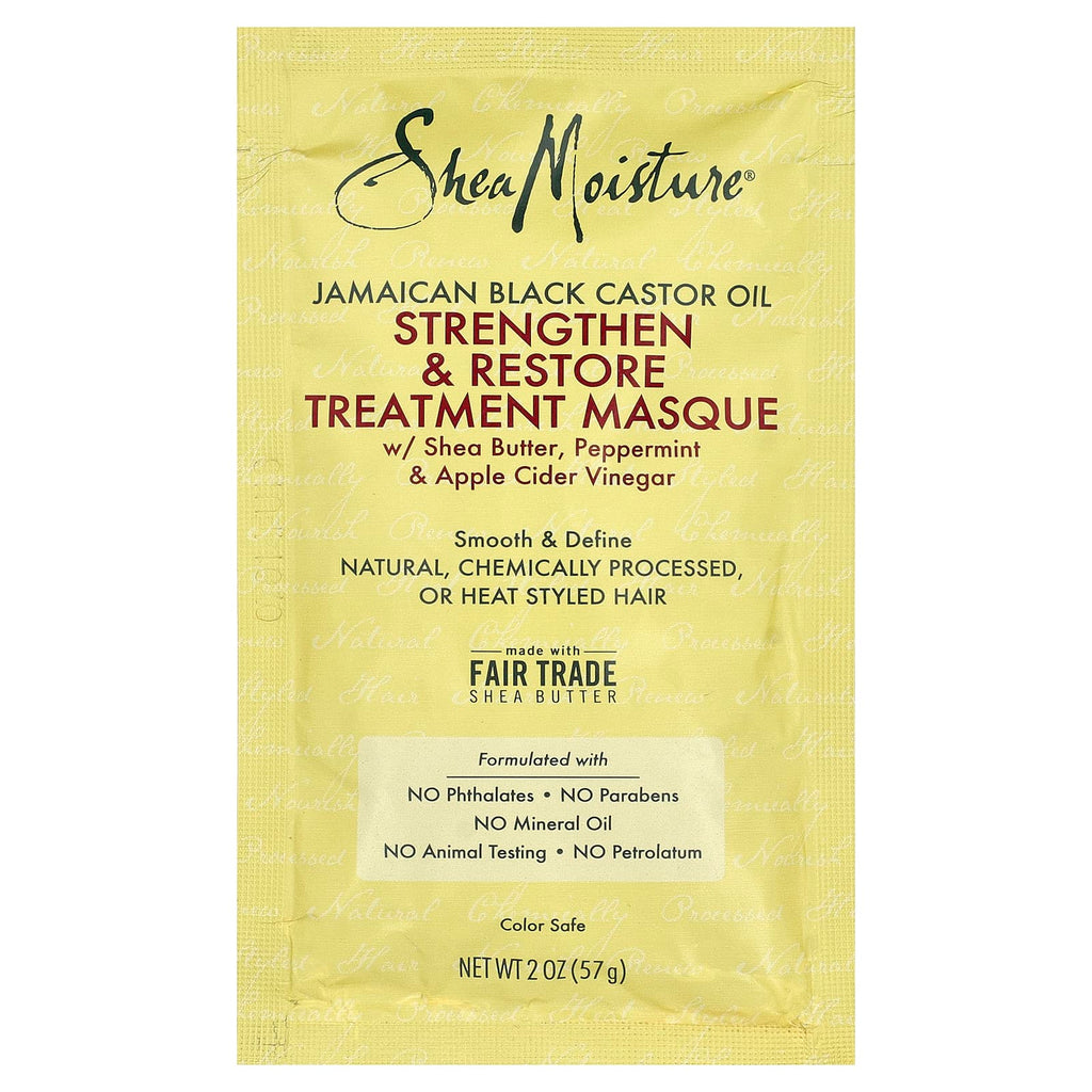 SheaMoisture, Jamaican Black Castor Oil, Strengthen & Restore Treatment Hair Masque, 2 oz (57 g)