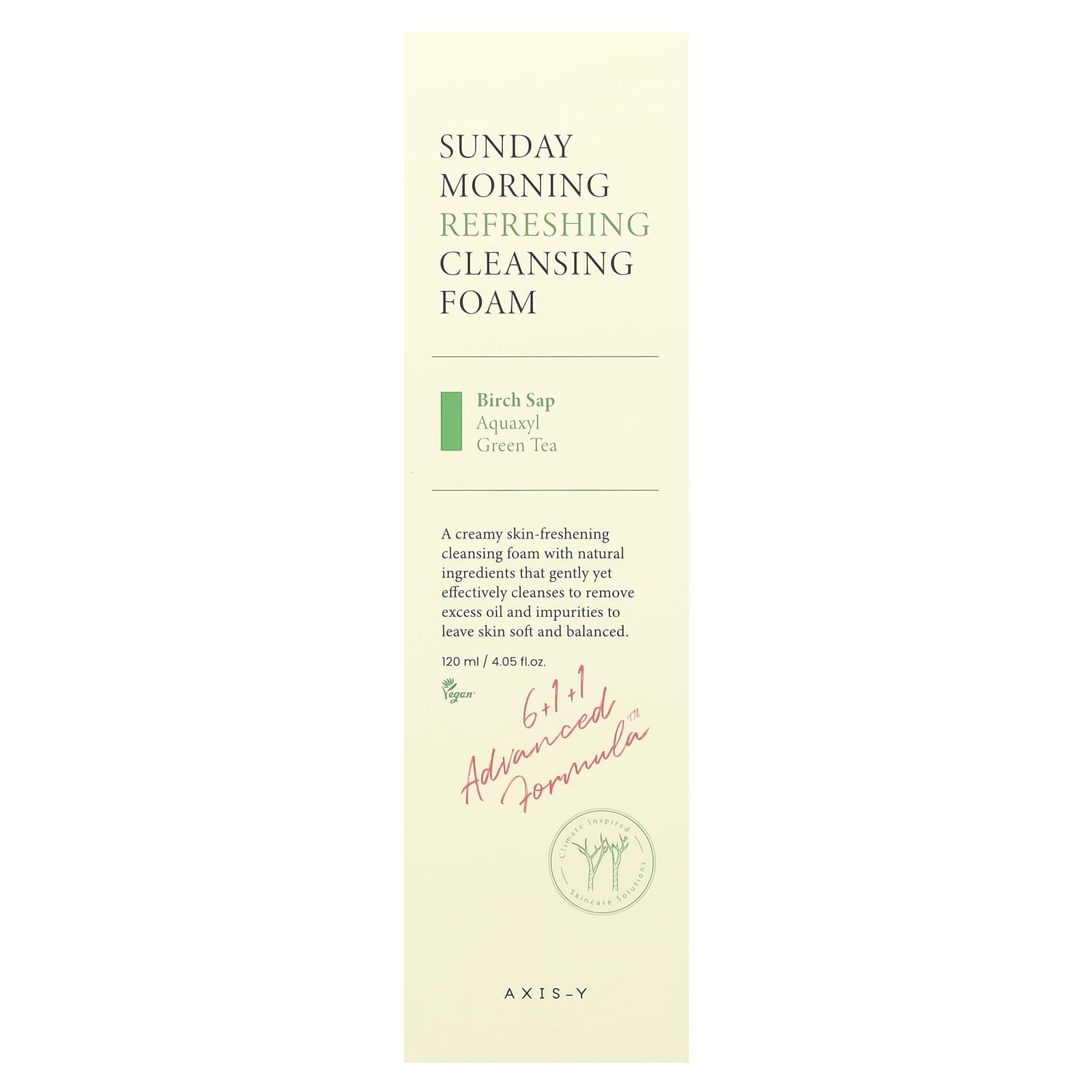 Axis-Y, Sunday Morning Refreshing Cleansing Foam, 4.05 fl oz (120 ml)