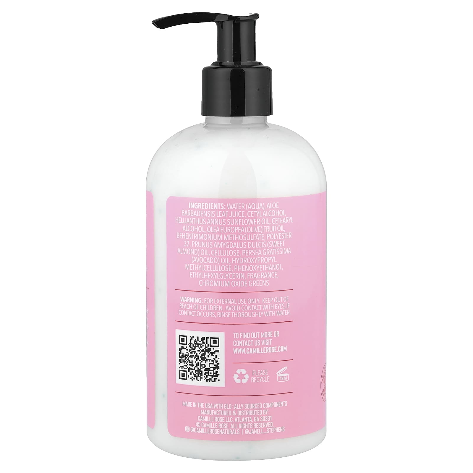 Camille Rose, Curl Love Moisturizing, Conditioner, For All Textures, 12 fl oz (355 ml)