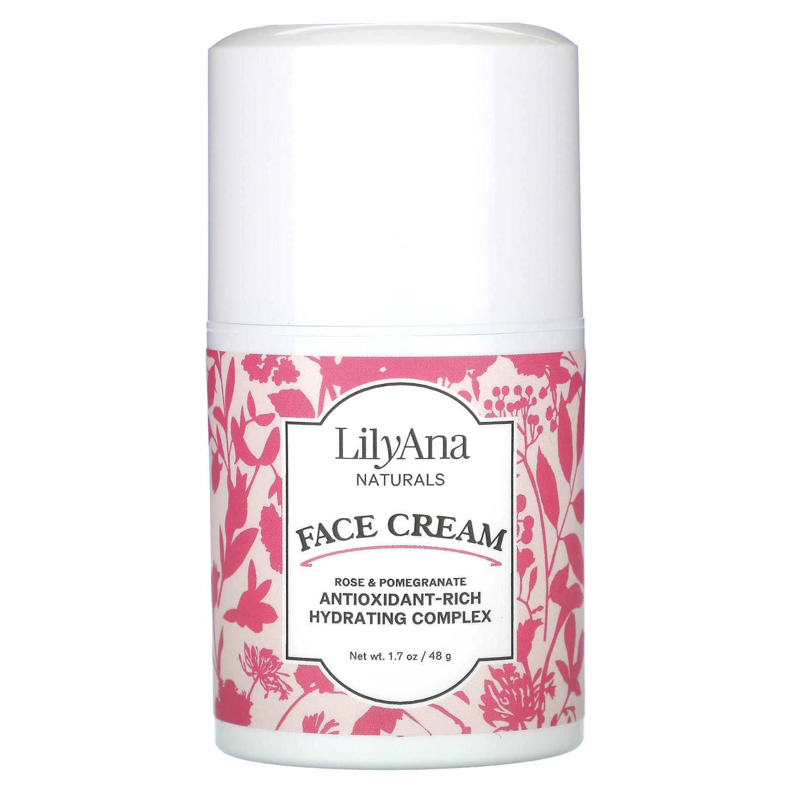Lilyana Naturals, Face Cream, Rose & Pomegranate , 1.7 oz (48 g)