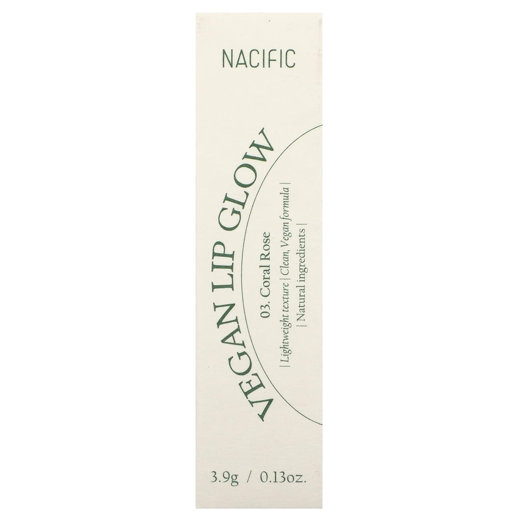 Nacific, Vegan Lip Glow, 03 Coral Rose, 0.13 oz (3.9 g)