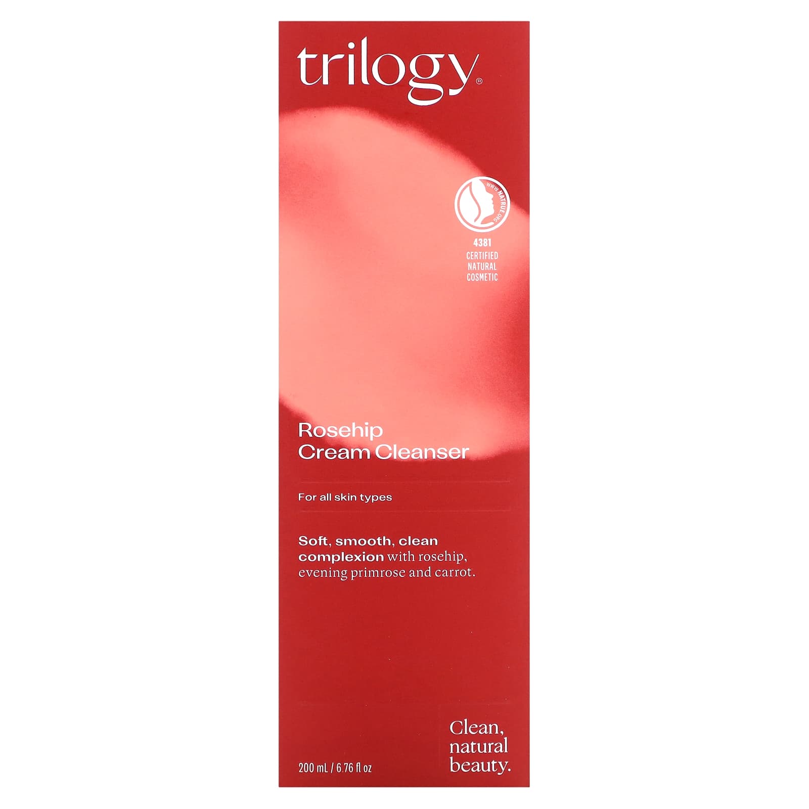 Trilogy, Rosehip Cream Cleanser, For all Skin Types, 6.76 fl oz (200 ml)