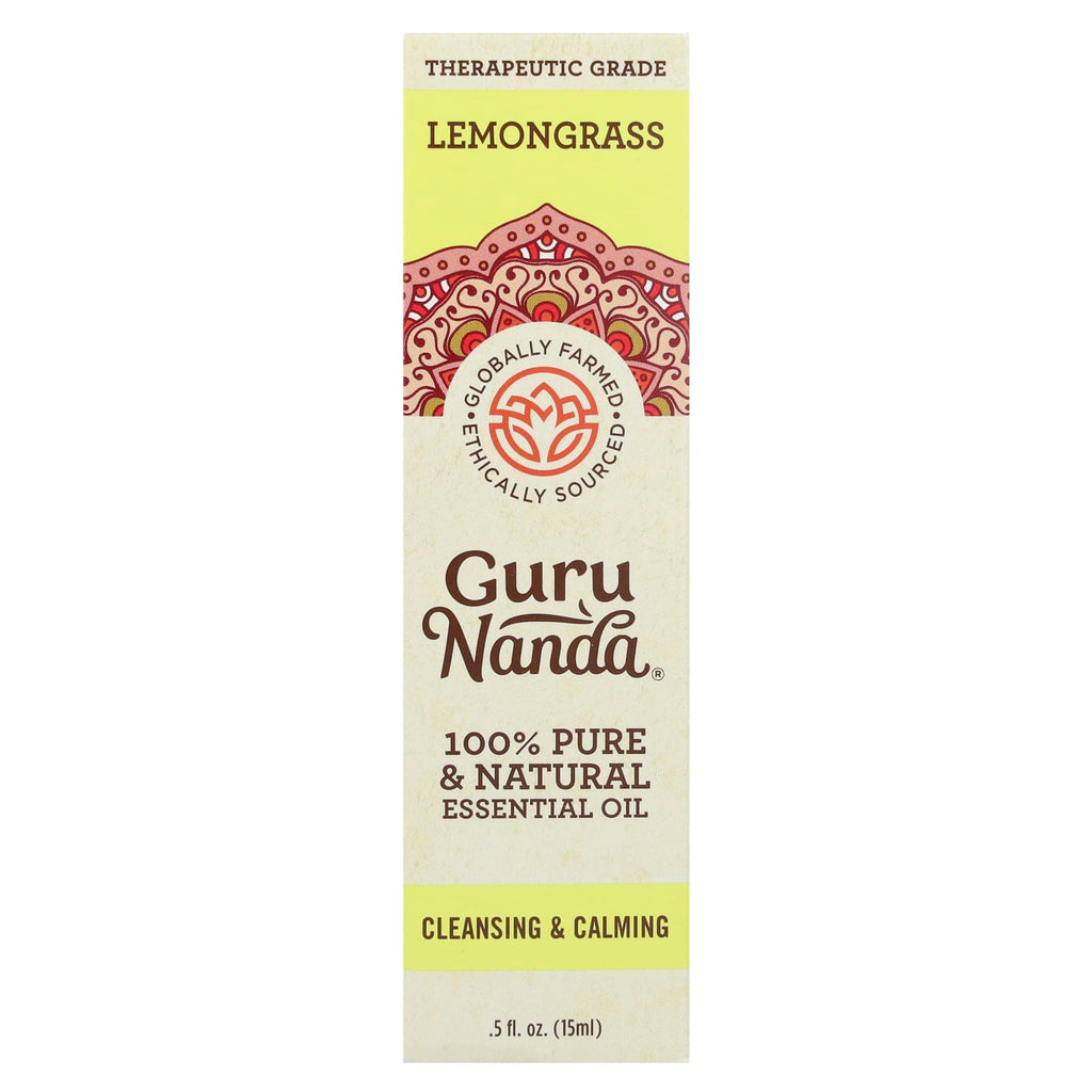 GuruNanda, 100% Pure & Natural Essential Oil, Lemongrass, 0.5 fl oz (15 ml)
