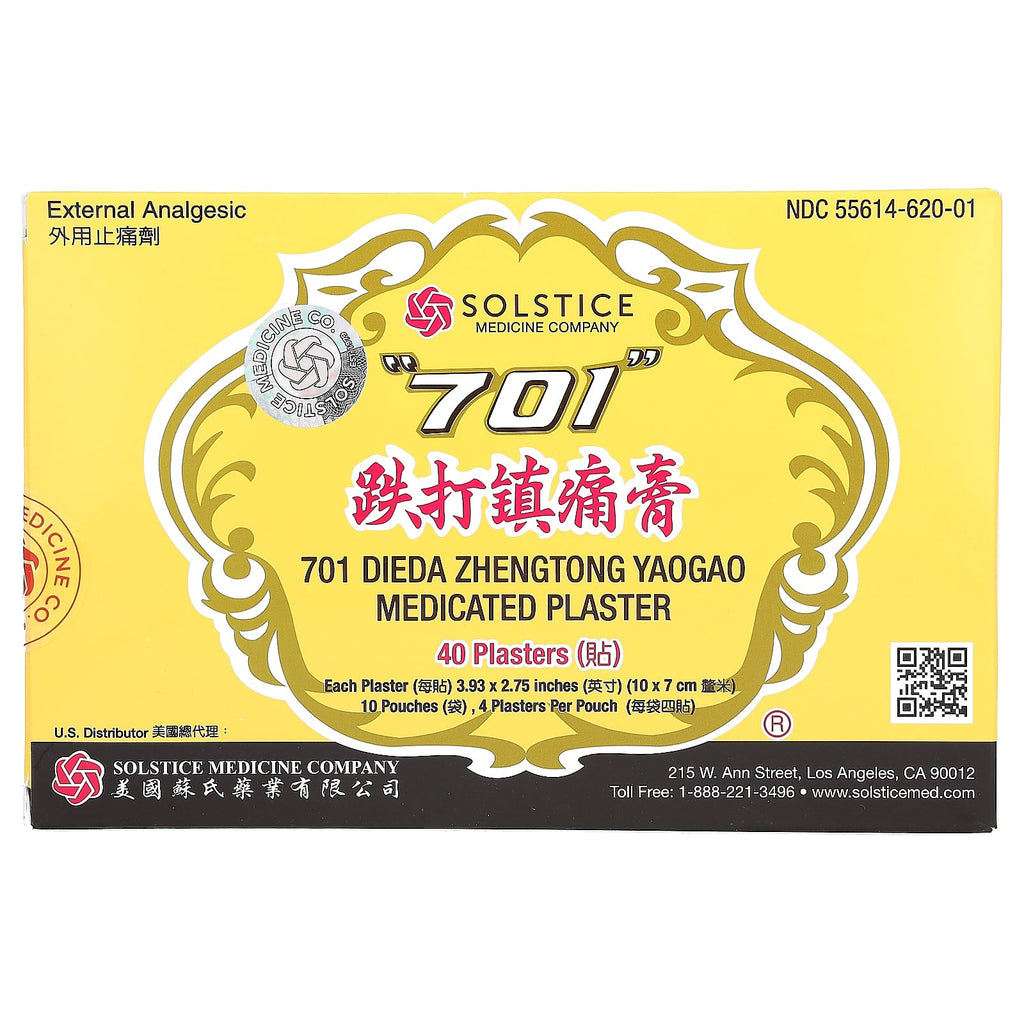 701 DIEDA ZHENTONG YAOGAO, Medicated Plaster, 40 Plasters