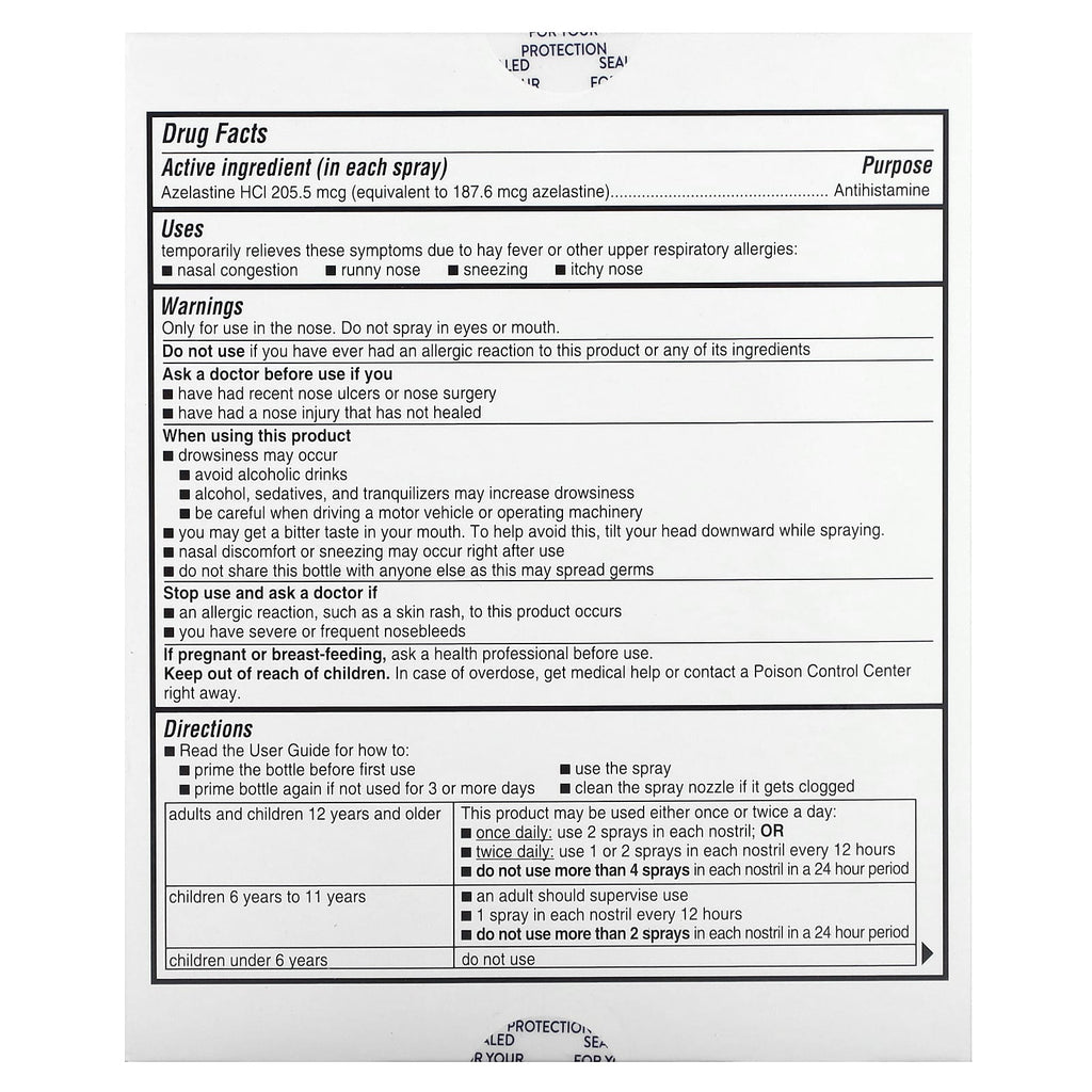 ASTEPRO, Children's Allergy, Antihistamine Nasal Spray, Age 6+, Fragrance-Free, 0.37 fl oz (11 ml)