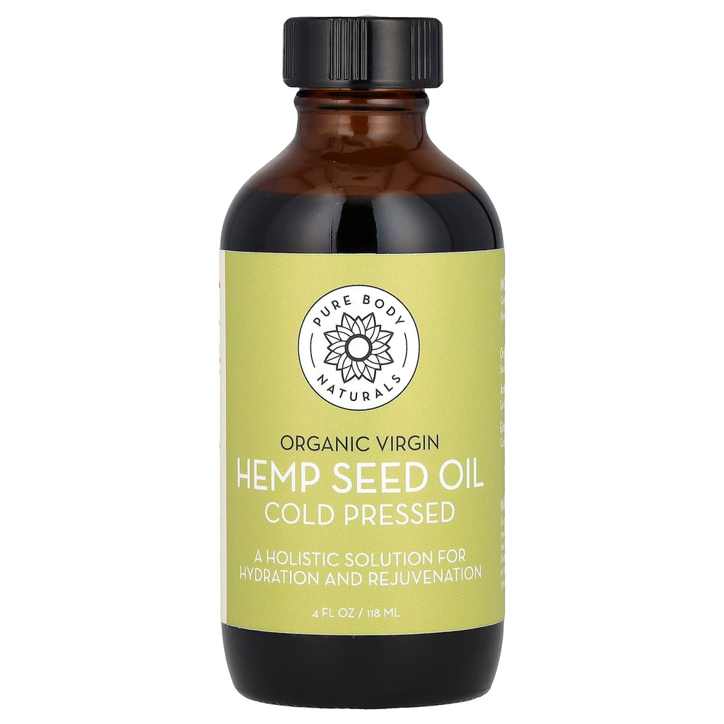 Pure Body Naturals, Organic Virgin Hemp Seed Oil, 4 fl oz (118 ml)