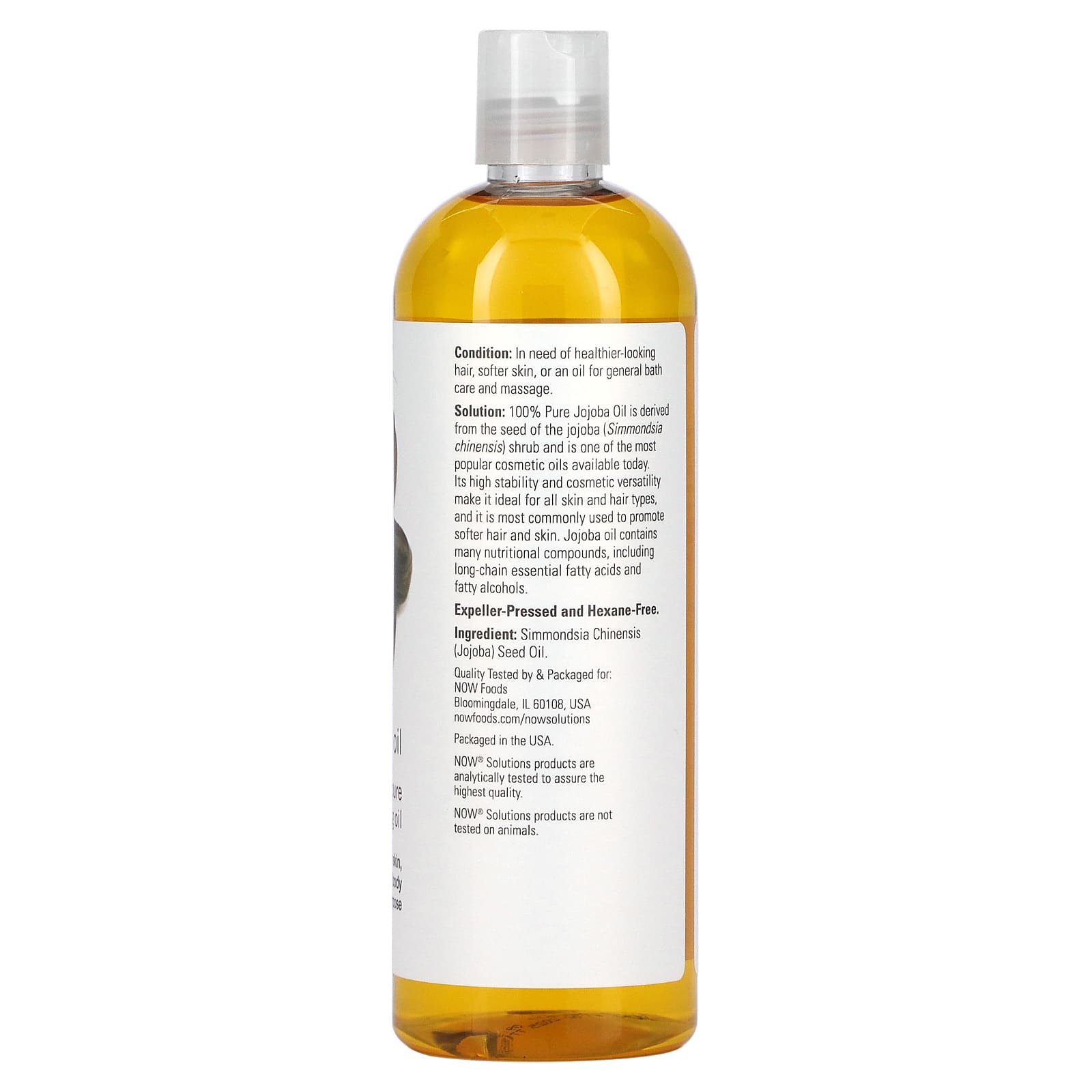 NOW Foods, Solutions, Jojoba Oil, 16 fl oz (473 ml)