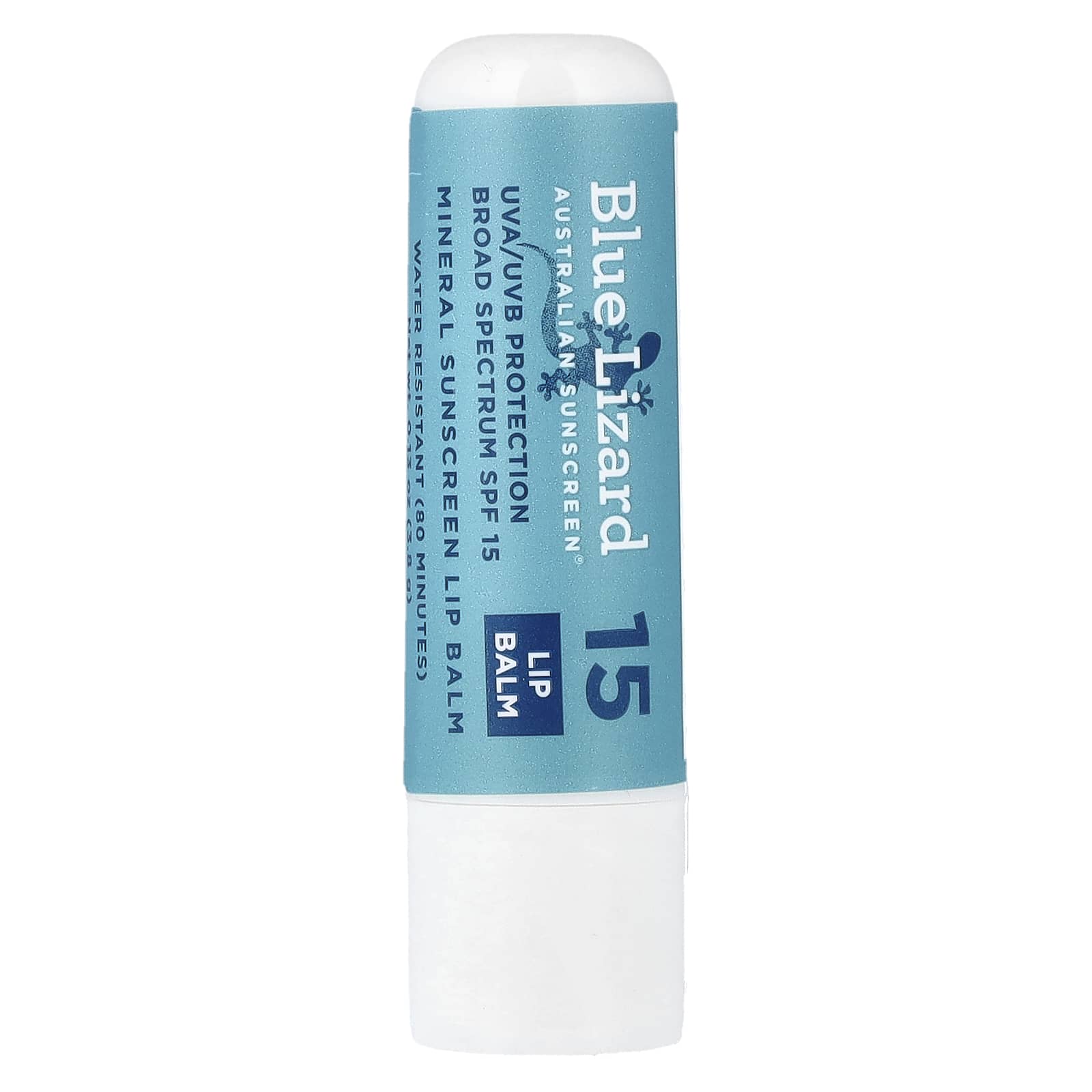 Blue Lizard Australian Sunscreen, Mineral Sunscreen Lip Balm, SPF 15, Natural Coconut, 0.13 oz (3.8 g)