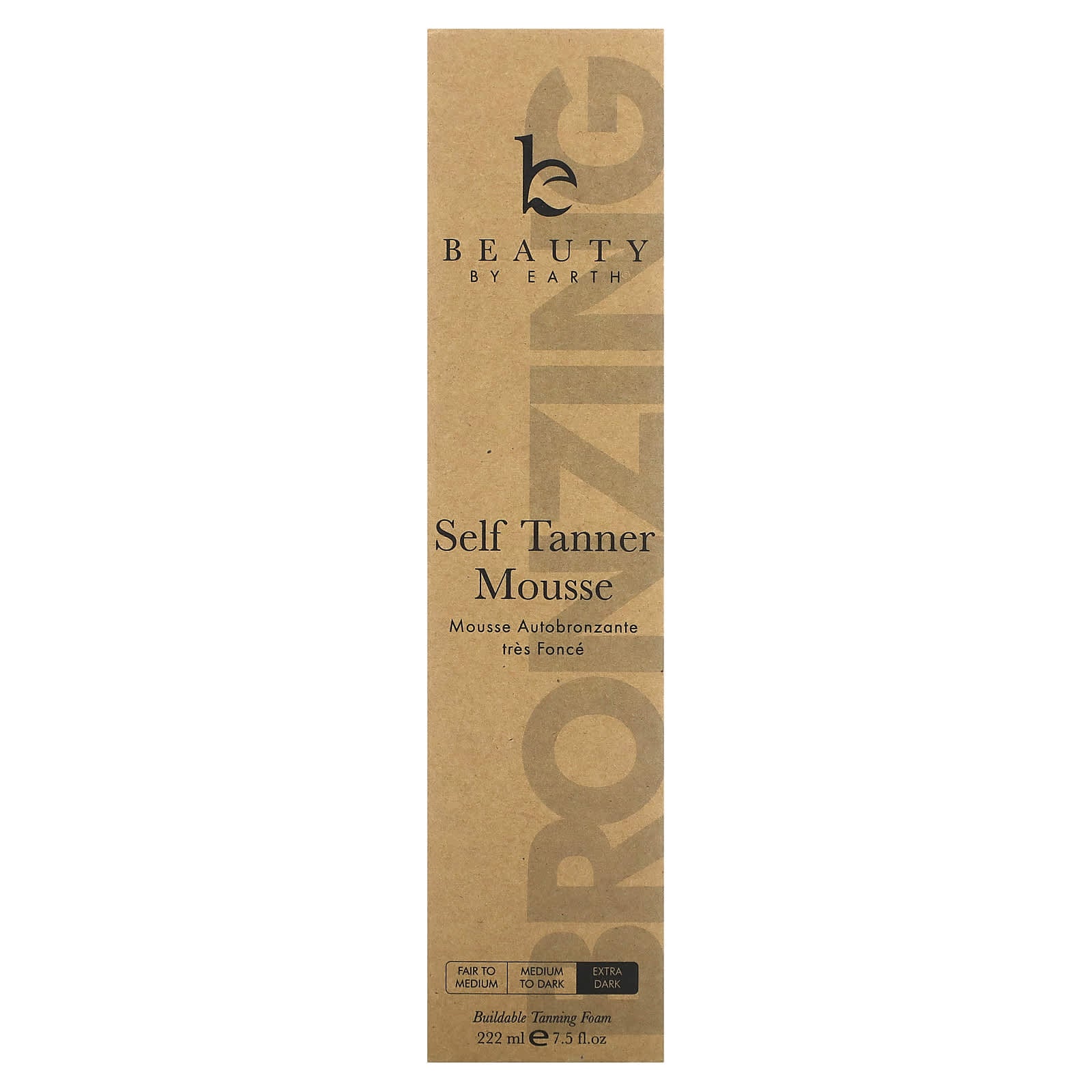 Beauty By Earth, Self Tanner Mousse, Extra Dark, 7.5 fl oz (222 ml)