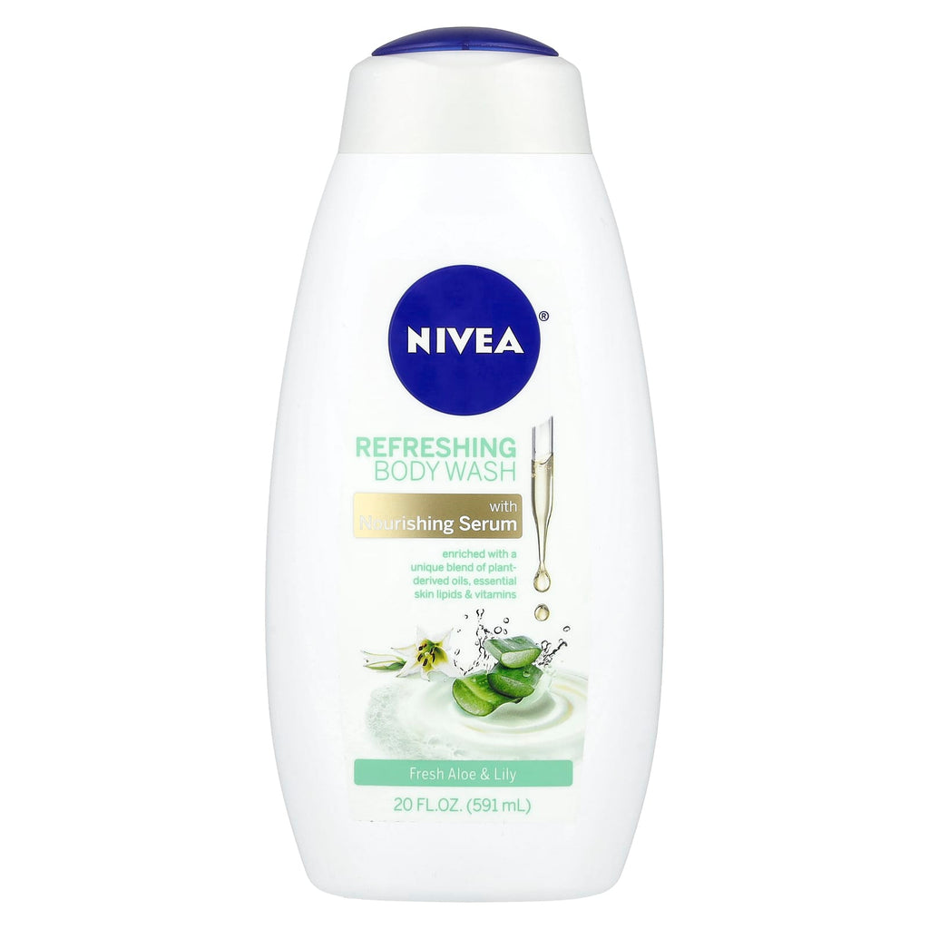 Nivea, Refreshing Body Wash, Fresh Aloe & Lily, 20 fl oz (591 ml)