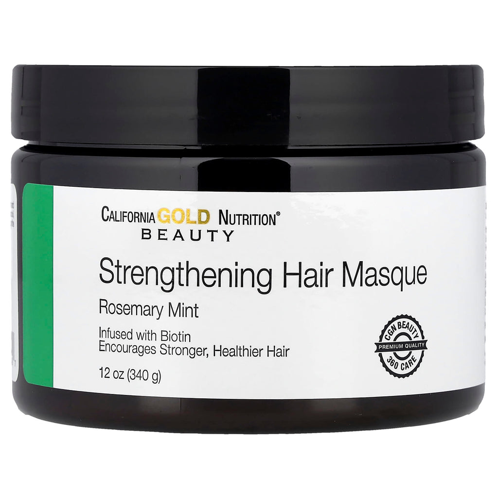 California Gold Nutrition, Strengthening Hair Masque, Biotin, Rosemary Mint, 12 oz (340 g)
