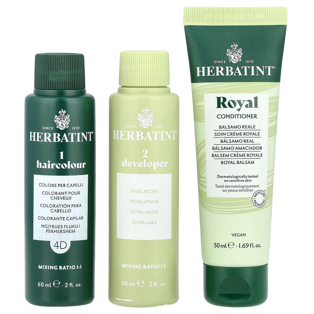 Herbatint, Permanent Haircolor Gel, 4D, Golden Chestnut, 5.75 fl oz (170 ml)