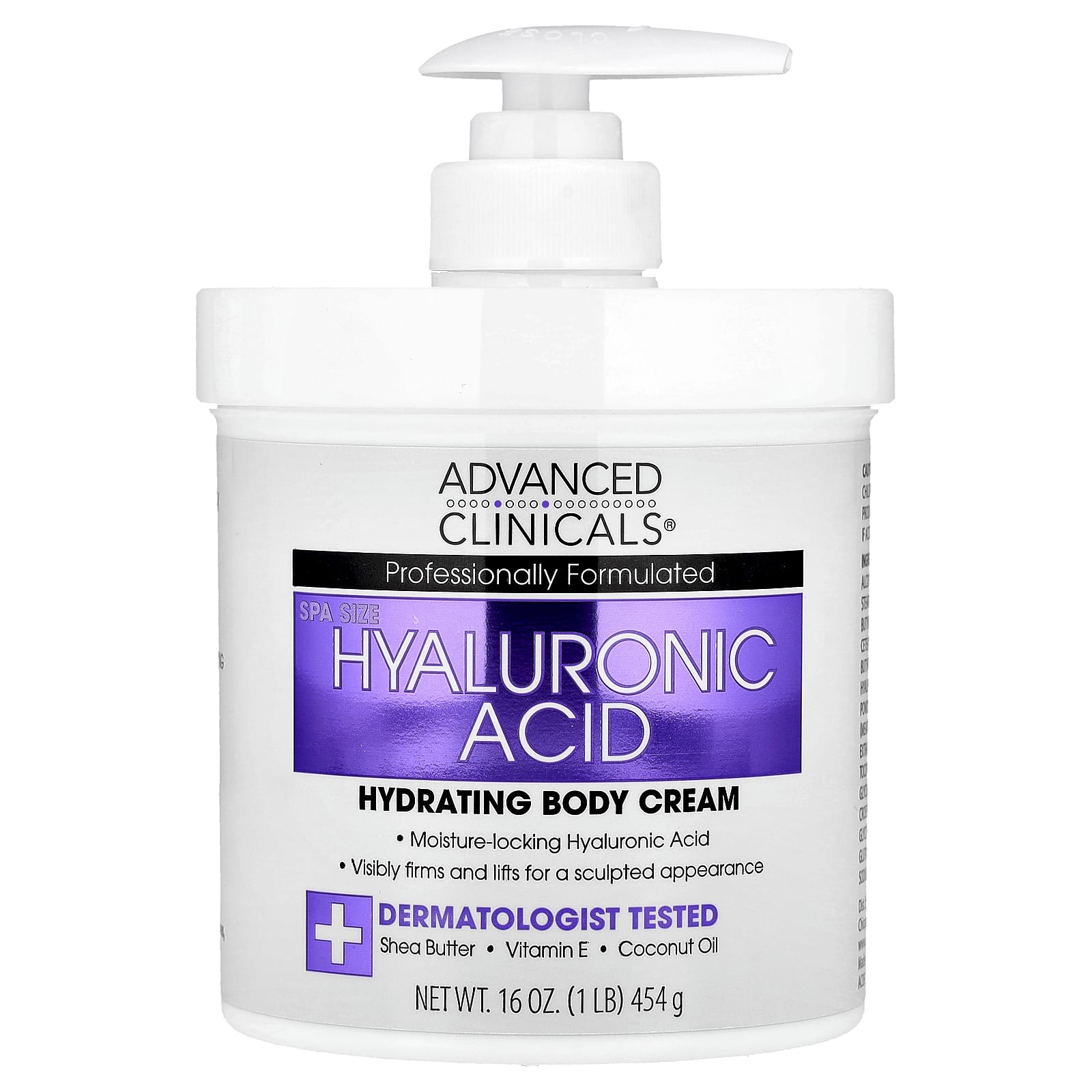 Advanced Clinicals, Hyaluronic Acid, Hydrating Body Cream, 16 oz (454 g)