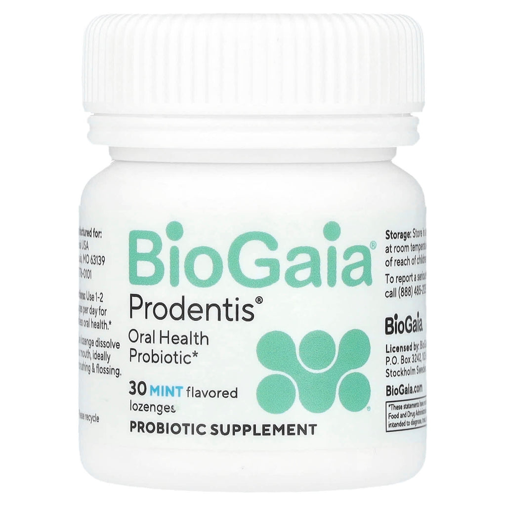 BioGaia, Prodentis® Oral Health Probiotic, For Healthy Gums & Teeth, Mint, 30 Probiotic Lozenges