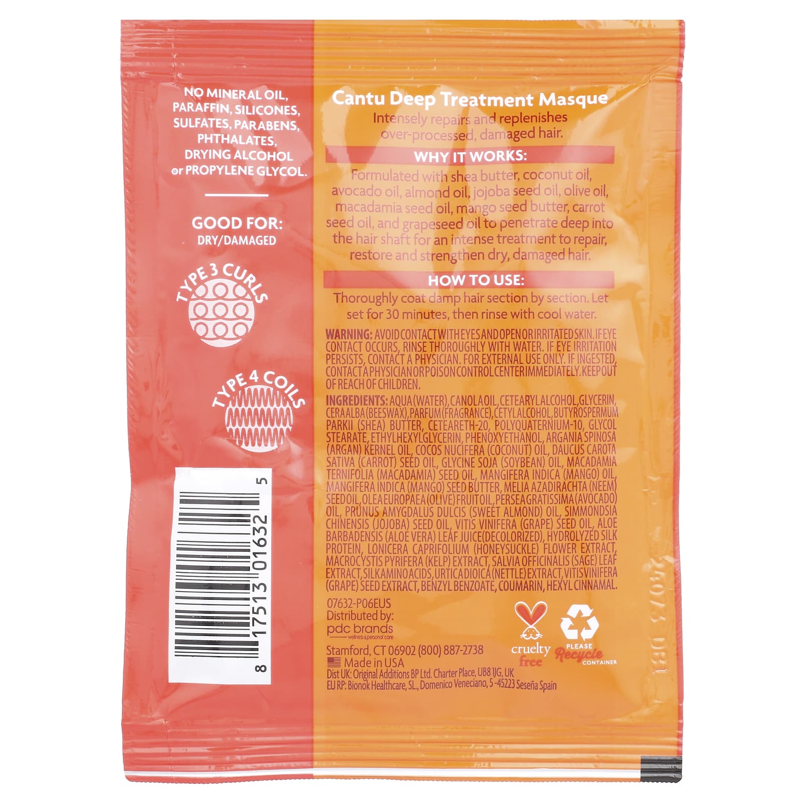 Cantu, Shea Butter, Deep Treatment Hair Masque, 1.75 oz (50 g)