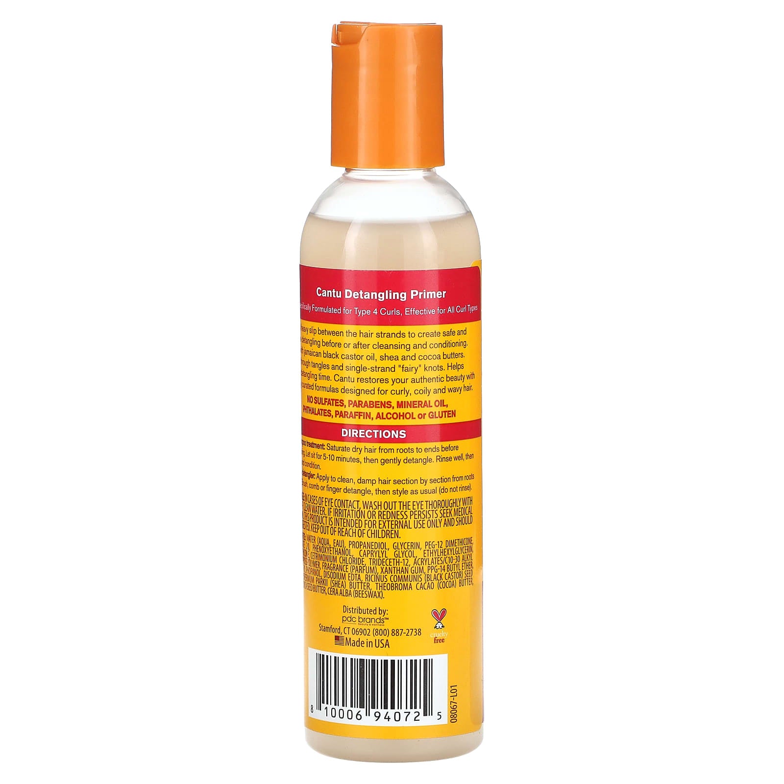 Cantu, Detangling Primer with Jamaican Black Castor Oil & Cocoa Butter, 6 fl oz (177 ml)