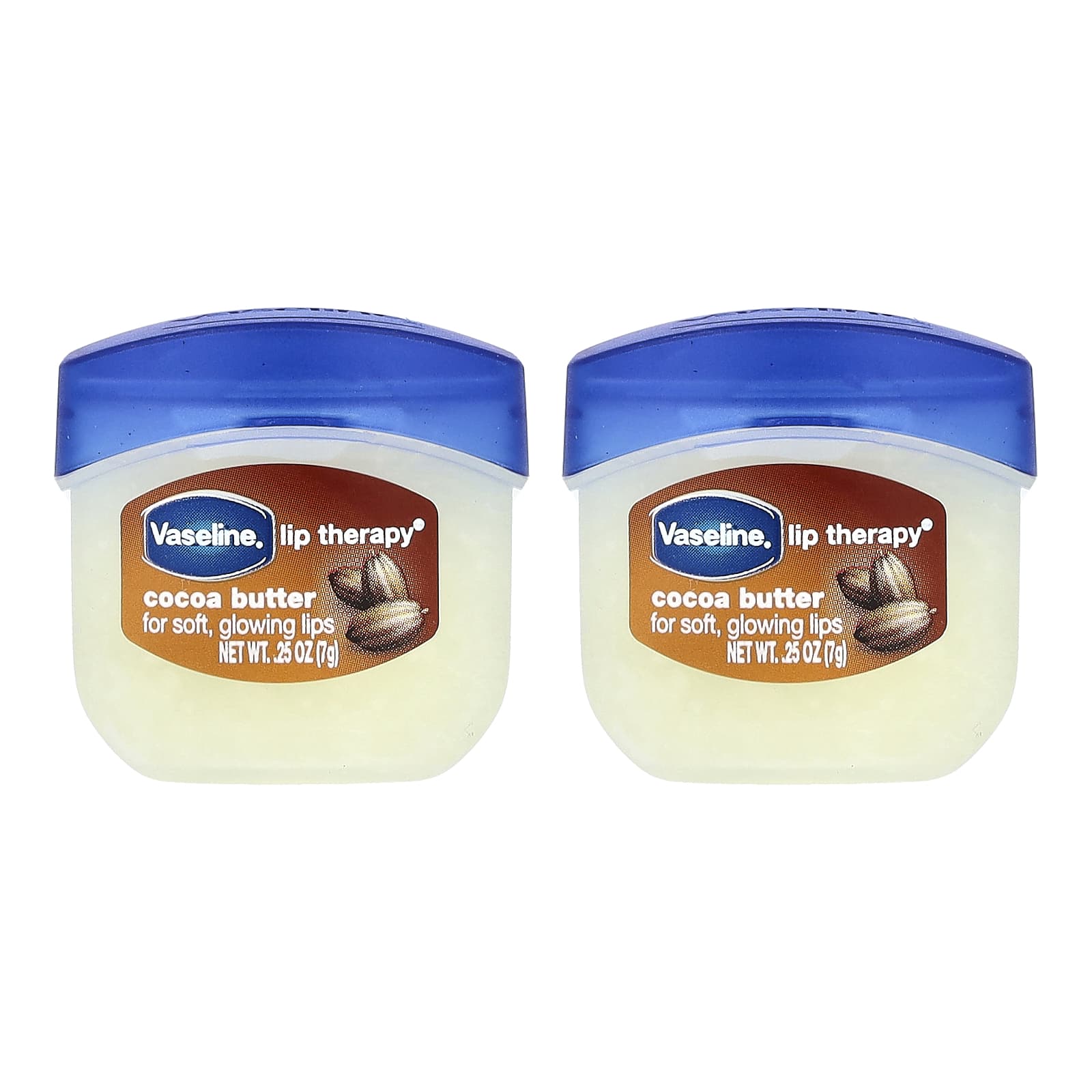 Vaseline, Lip Therapy®, Cocoa Butter, 2 Pack, 0.25 oz (7 g) Each