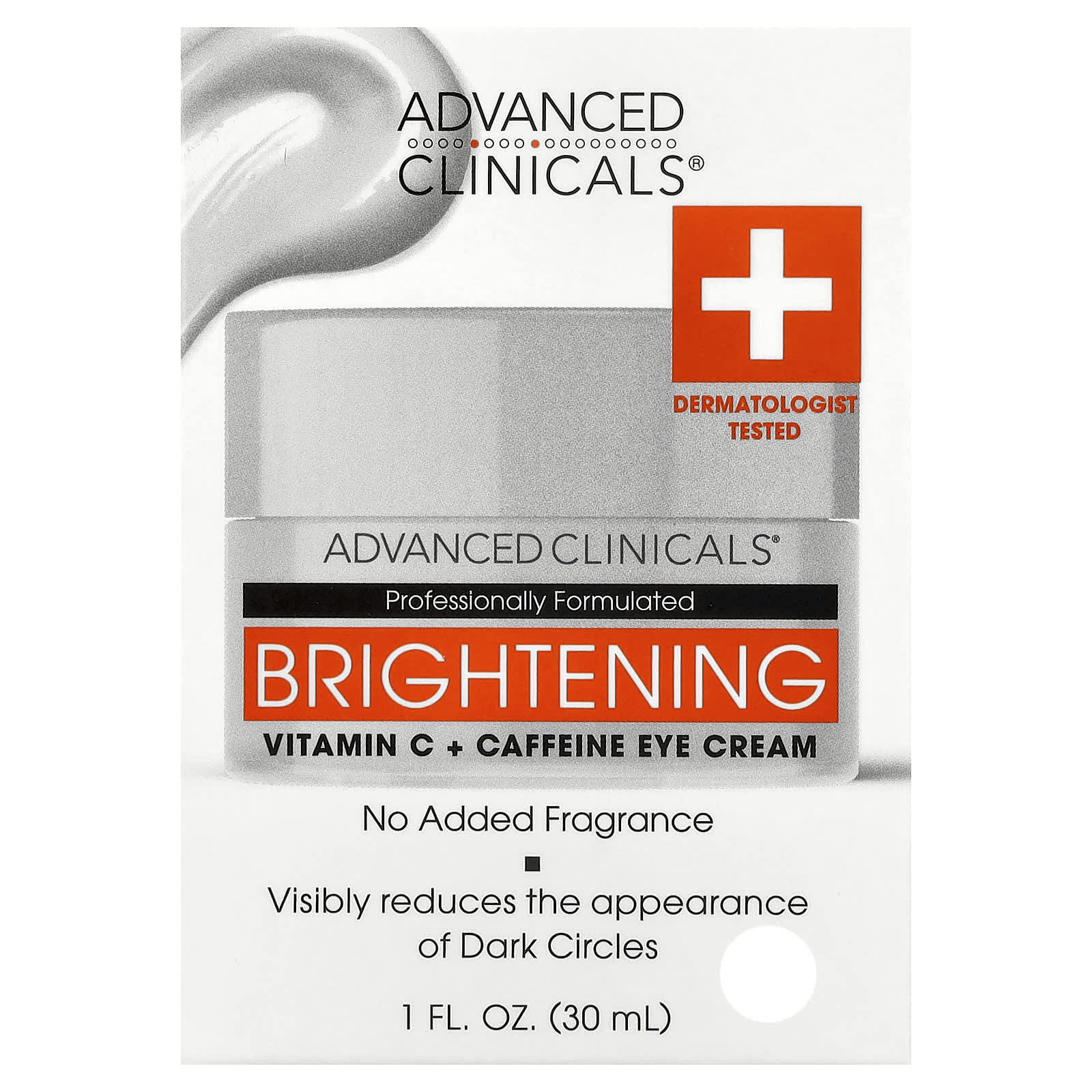 Advanced Clinicals, Brightening Vitamin C + Caffeine Eye Cream , 1 fl oz (30 ml)