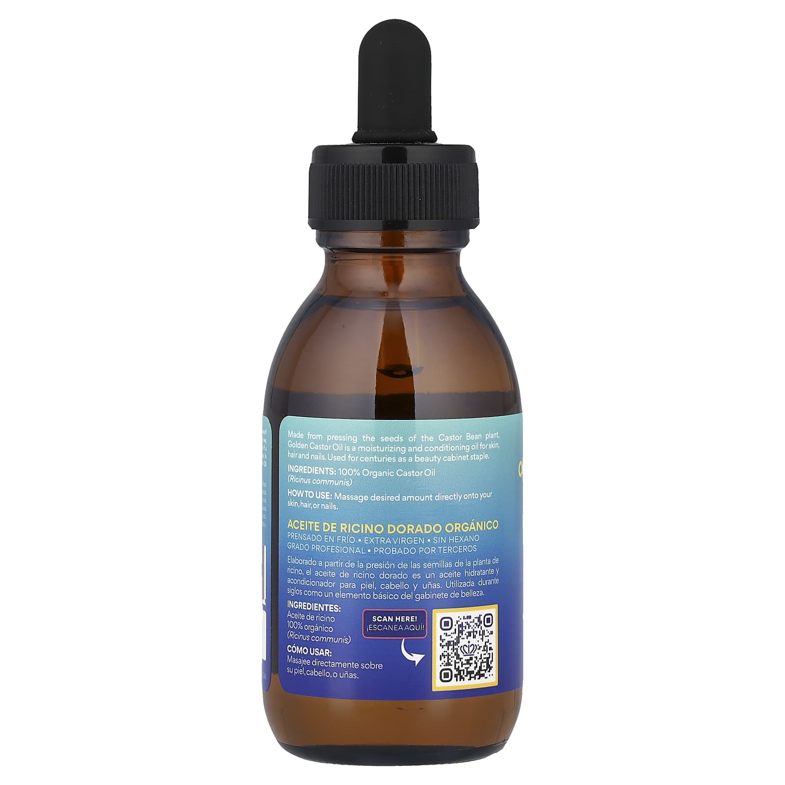 Queen of the Thrones, Organic Golden Castor Oil, Cold-Pressed, 3.38 fl oz (100 ml)