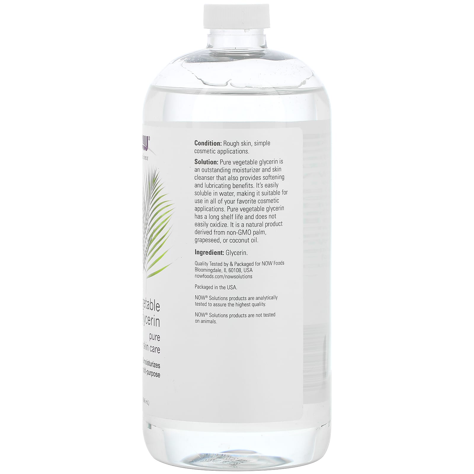 NOW Foods, Solutions, Vegetable Glycerin, 32 fl oz (946 ml)