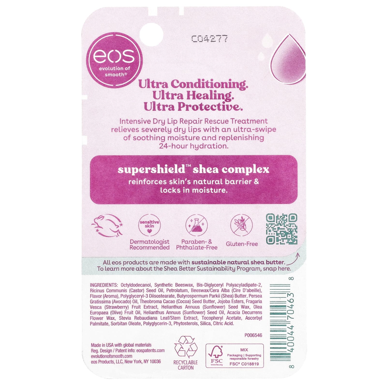 EOS, Intensive Dry Lip Repair, Rescue Treatment, 0.35 fl oz (10 ml)