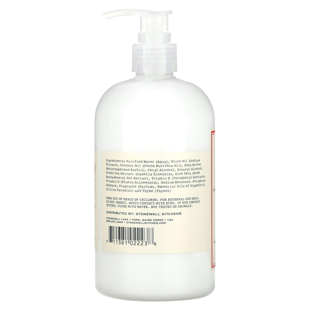 Stonewall Kitchen, Hand Lotion, Grapefruit Thyme, 16.9 fl oz (500 ml)
