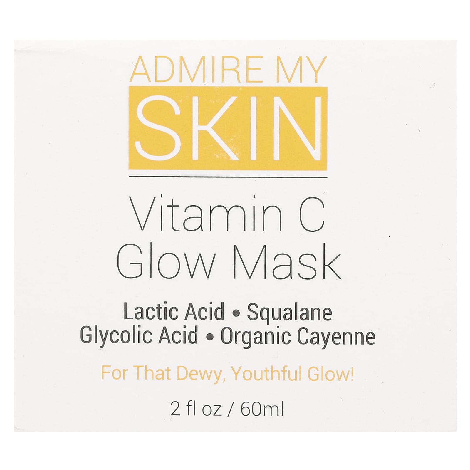 Admire My Skin, Vitamin C Glow Beauty Mask, 2 fl oz (60 ml)