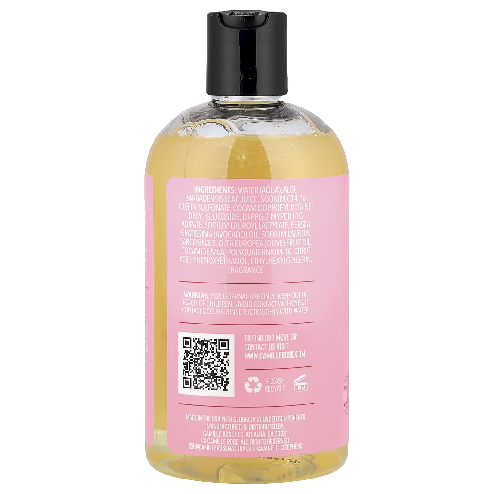 Camille Rose, Curl Love Moisturizing, Shampoo, For All Textures, 12 fl oz (355 ml)