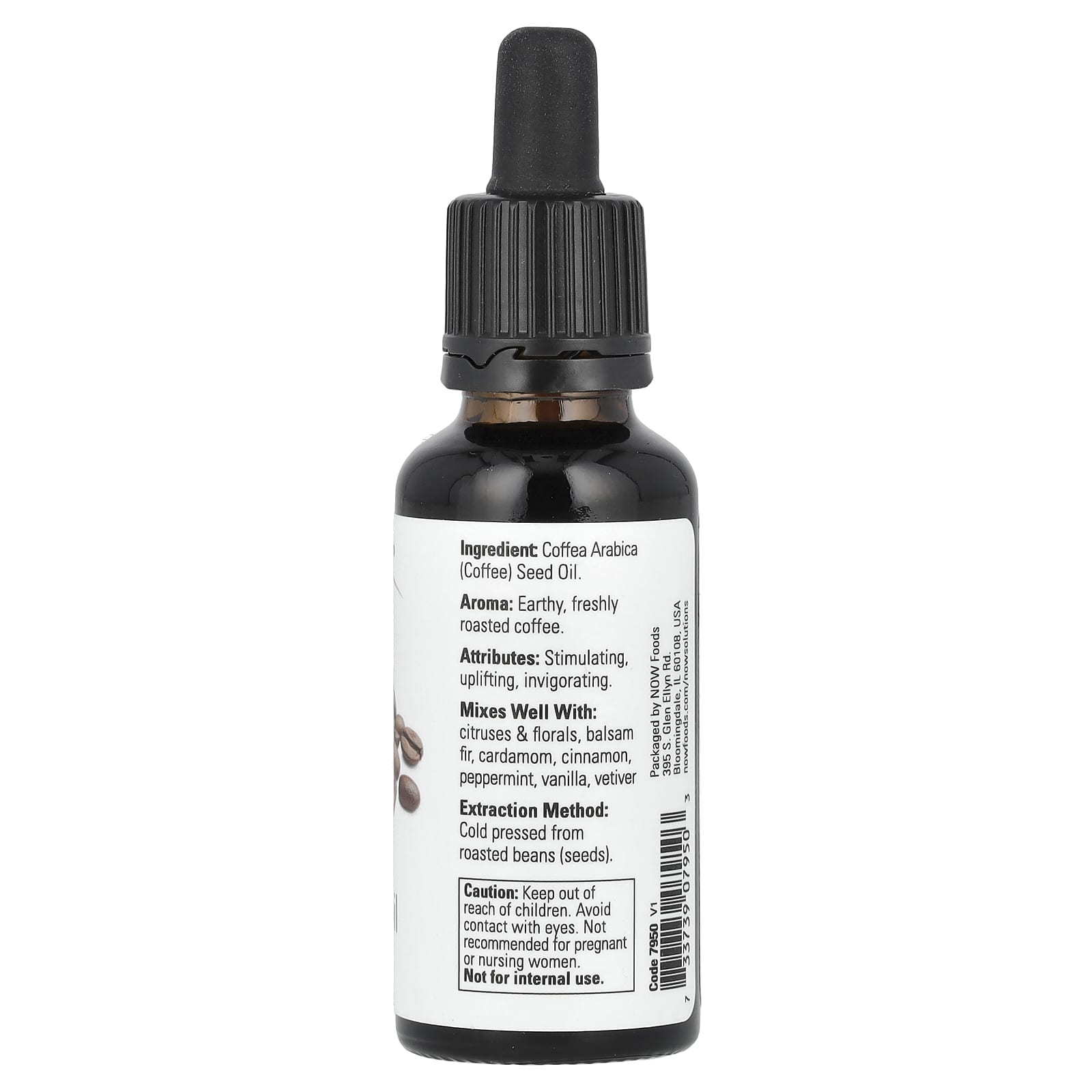 NOW Foods, Solutions, Coffee Oil, 1 fl oz (30 ml)