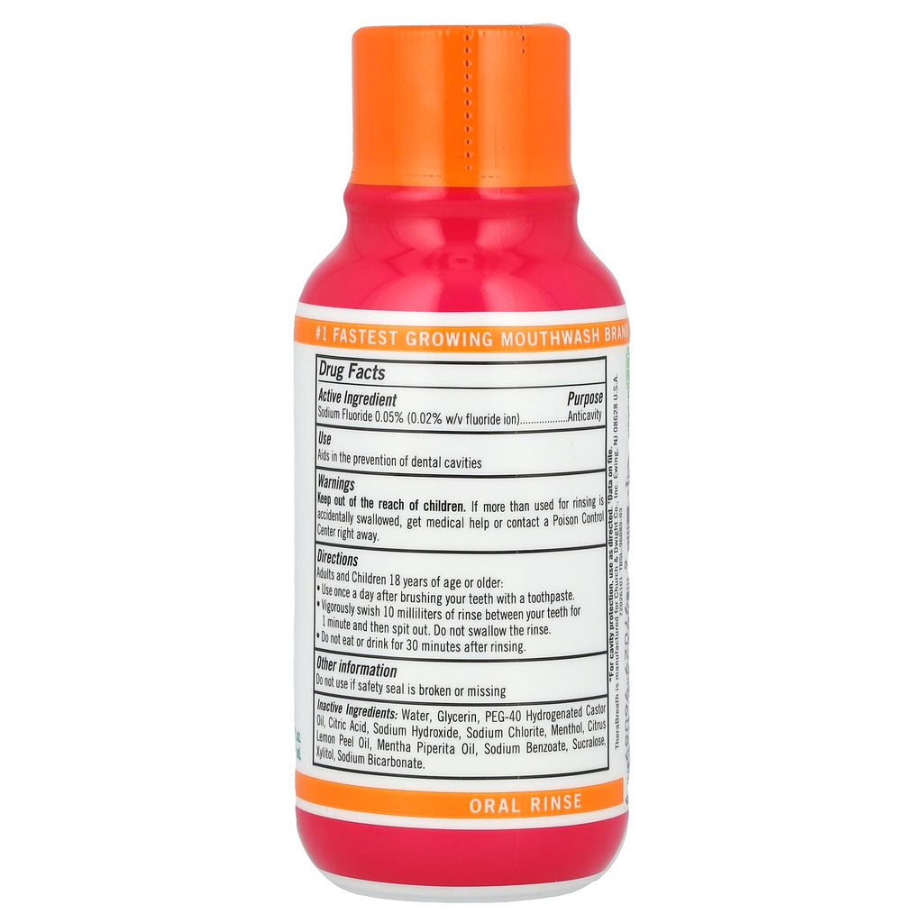 TheraBreath, Anticavity Oral Rinse, Sparkle Mint, 3 fl oz (88.7 ml)