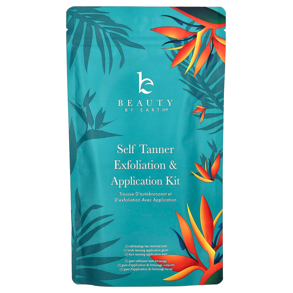 Beauty By Earth, Self Tanner Exfoliation & Application Kit , 3 Piece Set