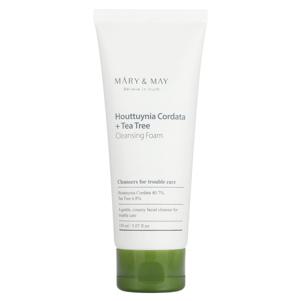 Mary & May, Houttuynia Cordata + Tea Tree, Cleansing Foam, 5.07 fl oz (150 ml)