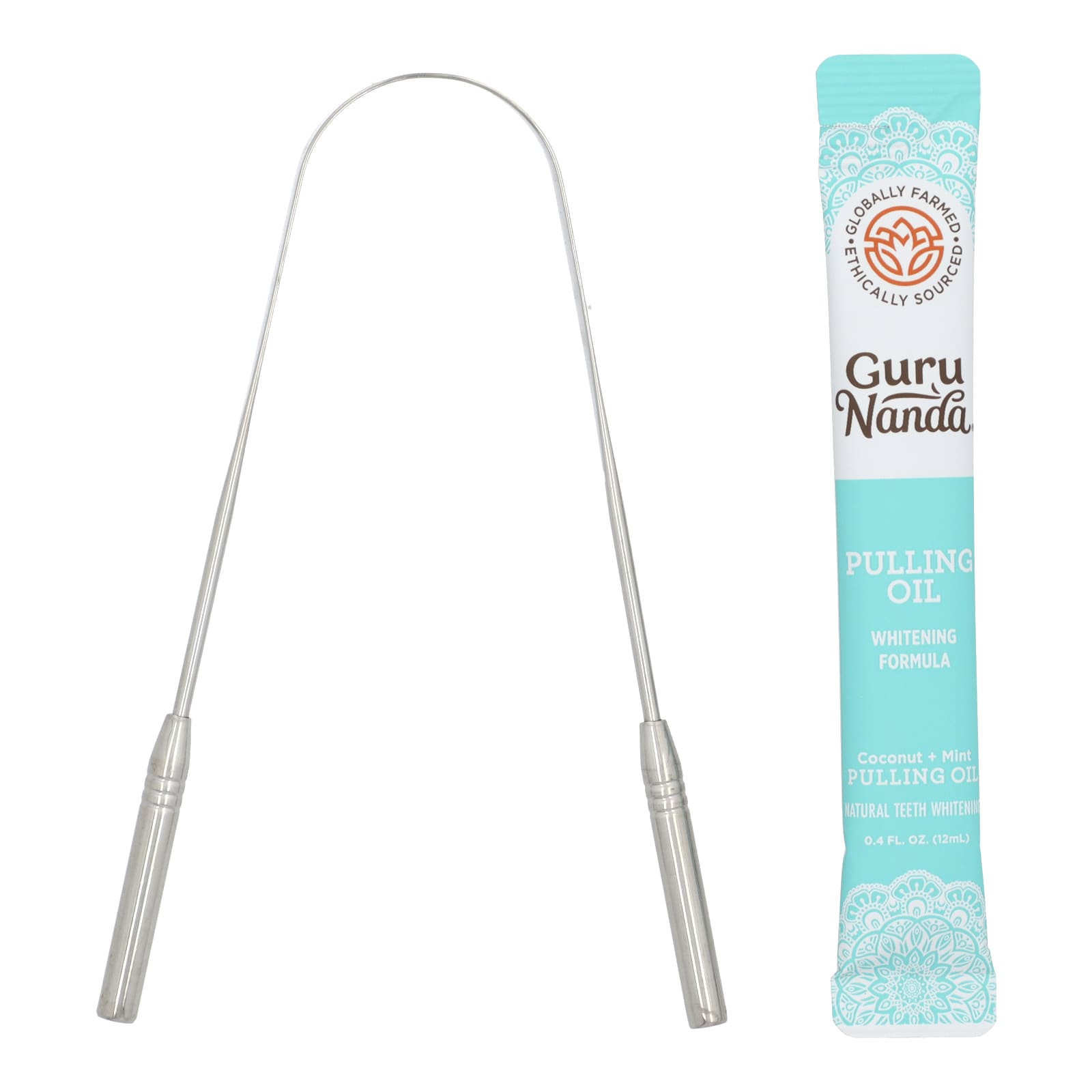 GuruNanda, Whitening Pulling Oil, Coconut + Mint, 28 Pack, 0.4 fl oz (12 ml) Each